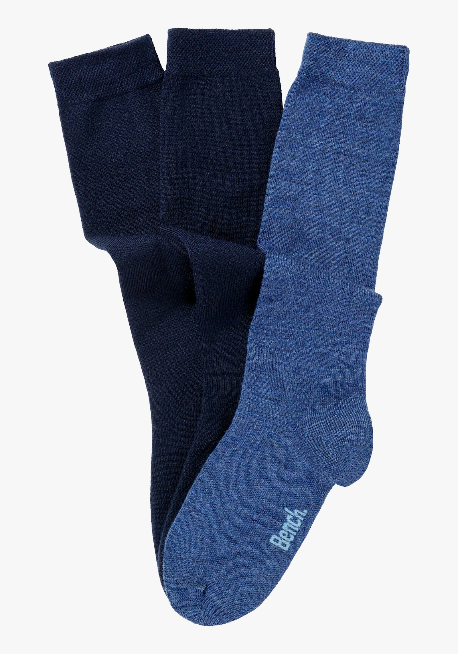 Bench. Kniestrümpfe - 2x marine, 1x jeans