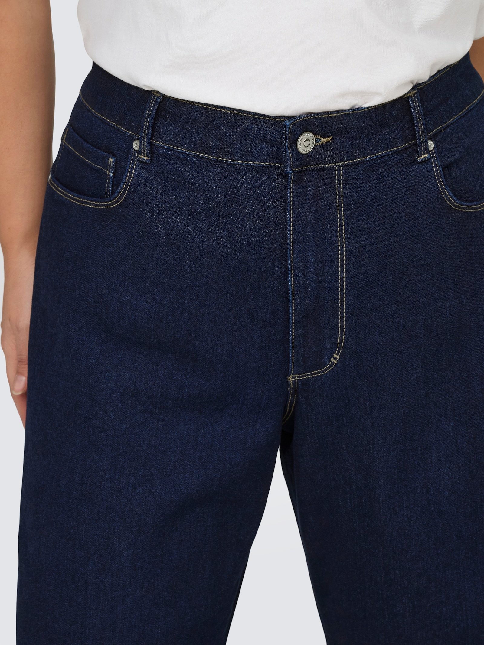 ONLY CARMAKOMA Weite Jeans - dark blue denim detail:rinse