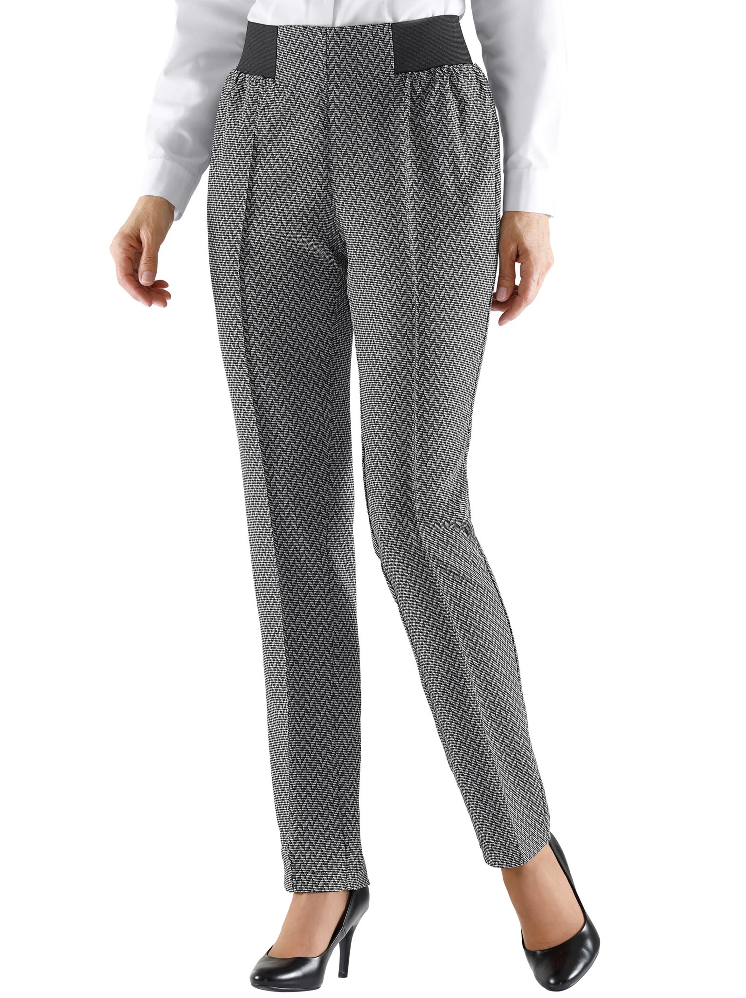 Hose - schwarz-weiß-gemustert