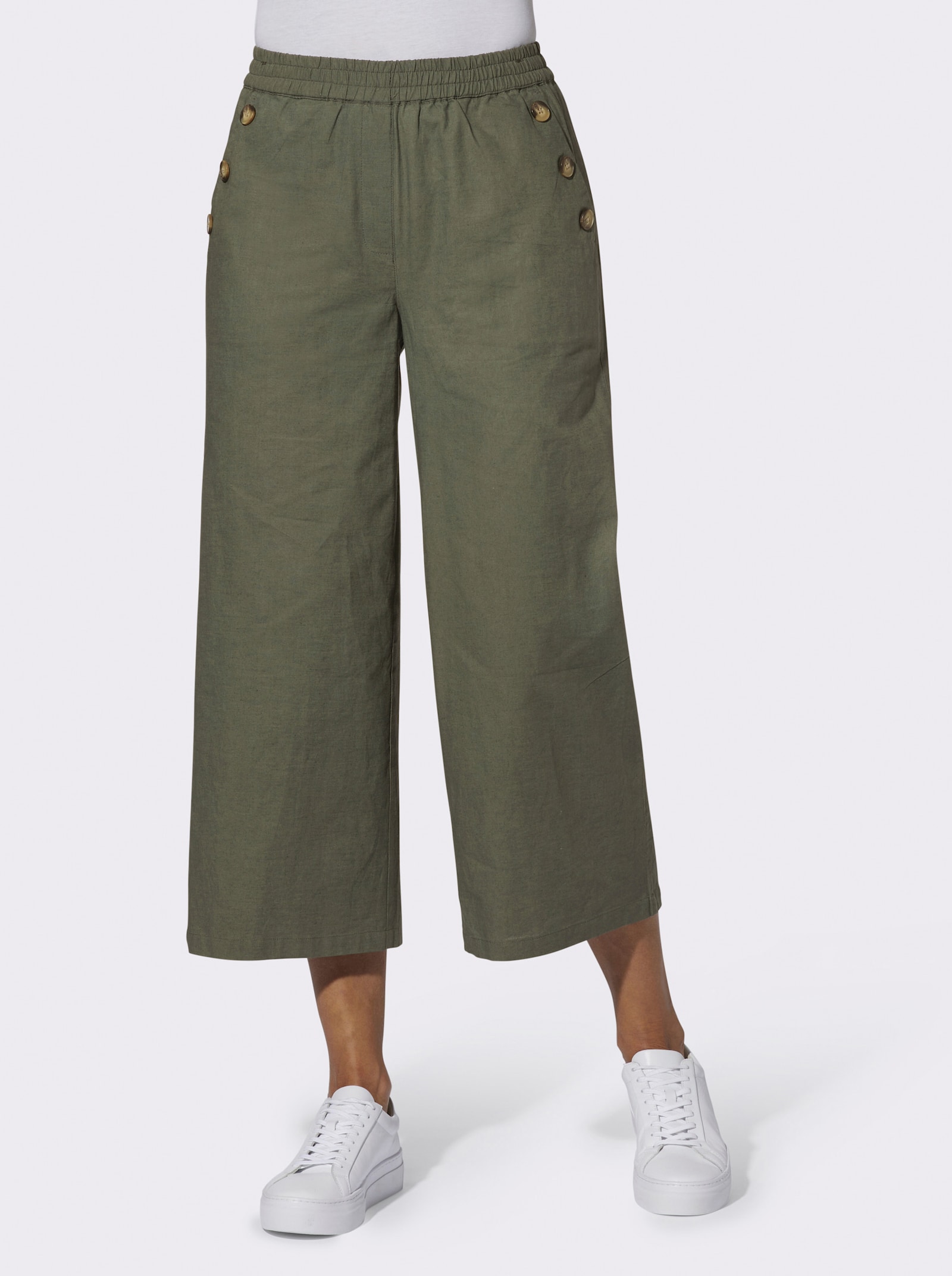 Culotte mit Dehnbund - khaki