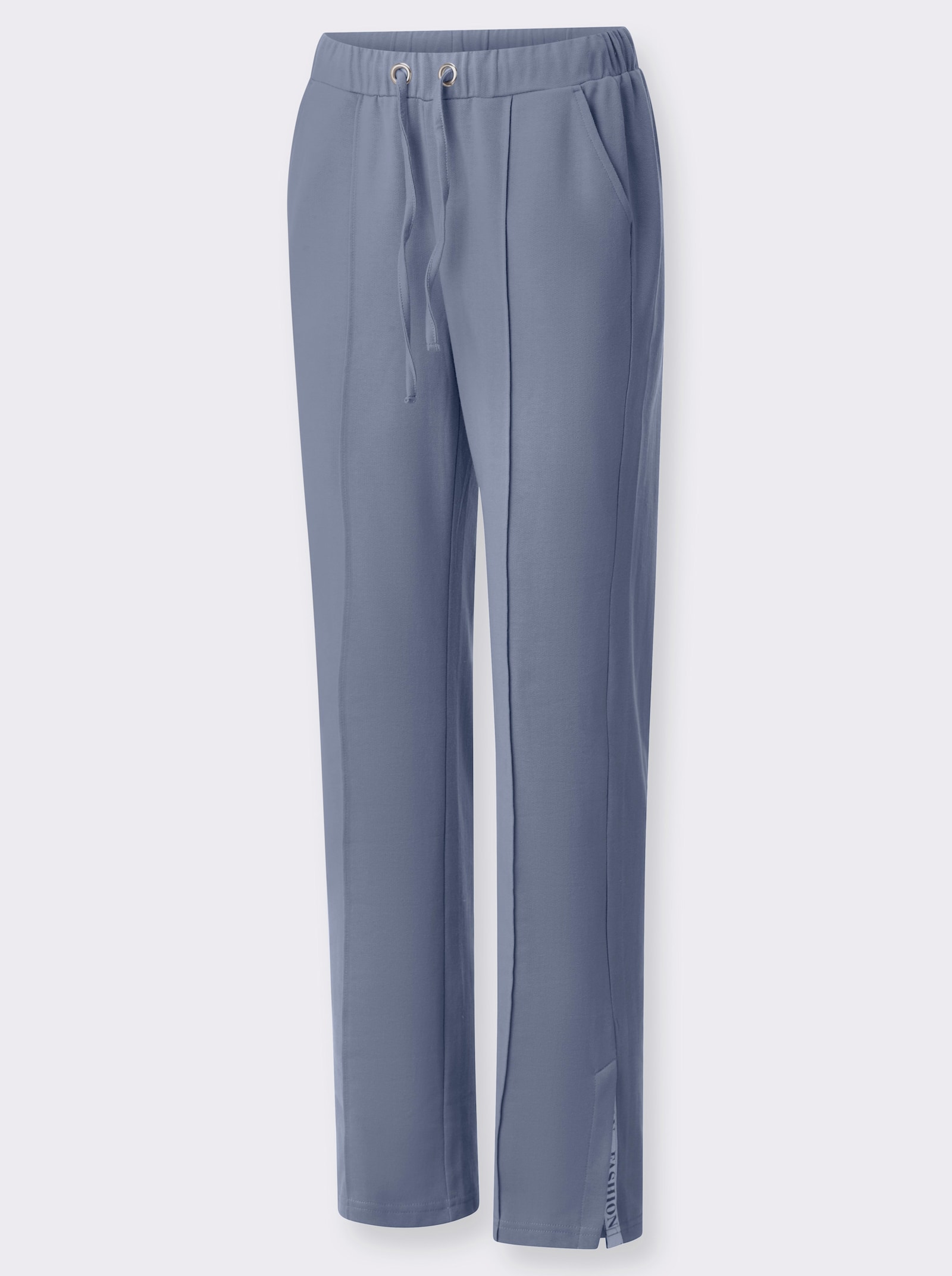 Jerseyhose mit abgesteppten BIesen - taubenblau