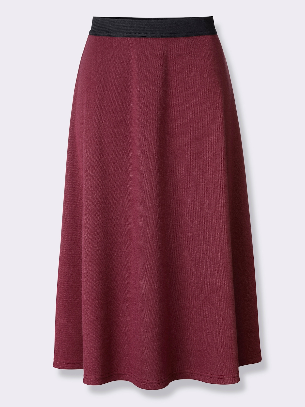 Rok van jersey - bordeaux + aubergine