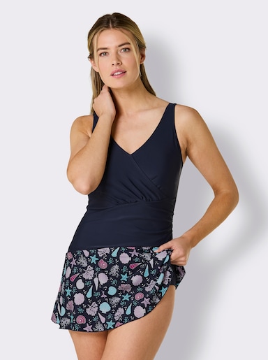 feel good Badeanzug - marine-aqua-bedruckt