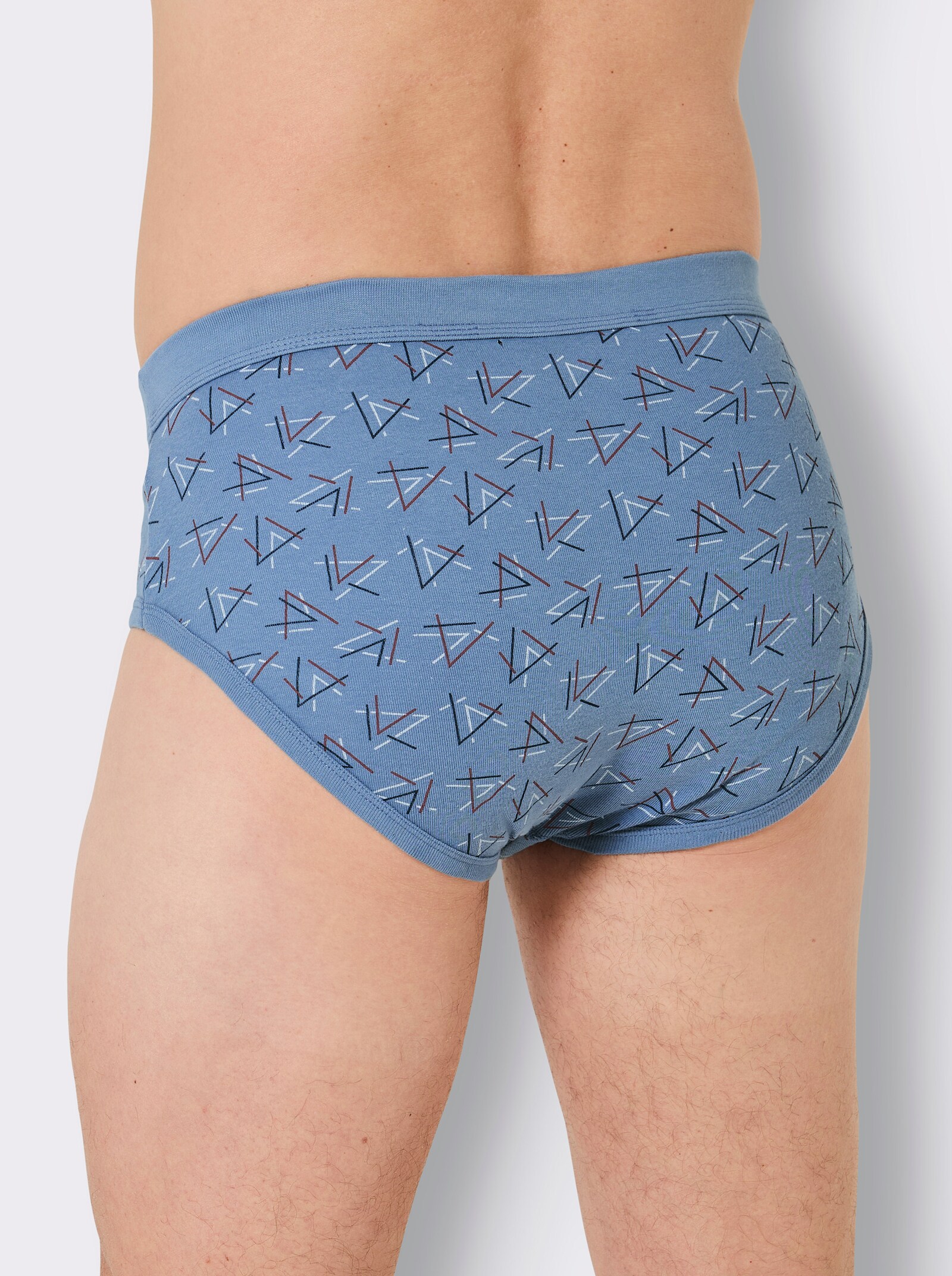 wäschepur men Slip - mittelblau + marine + dunkelrot