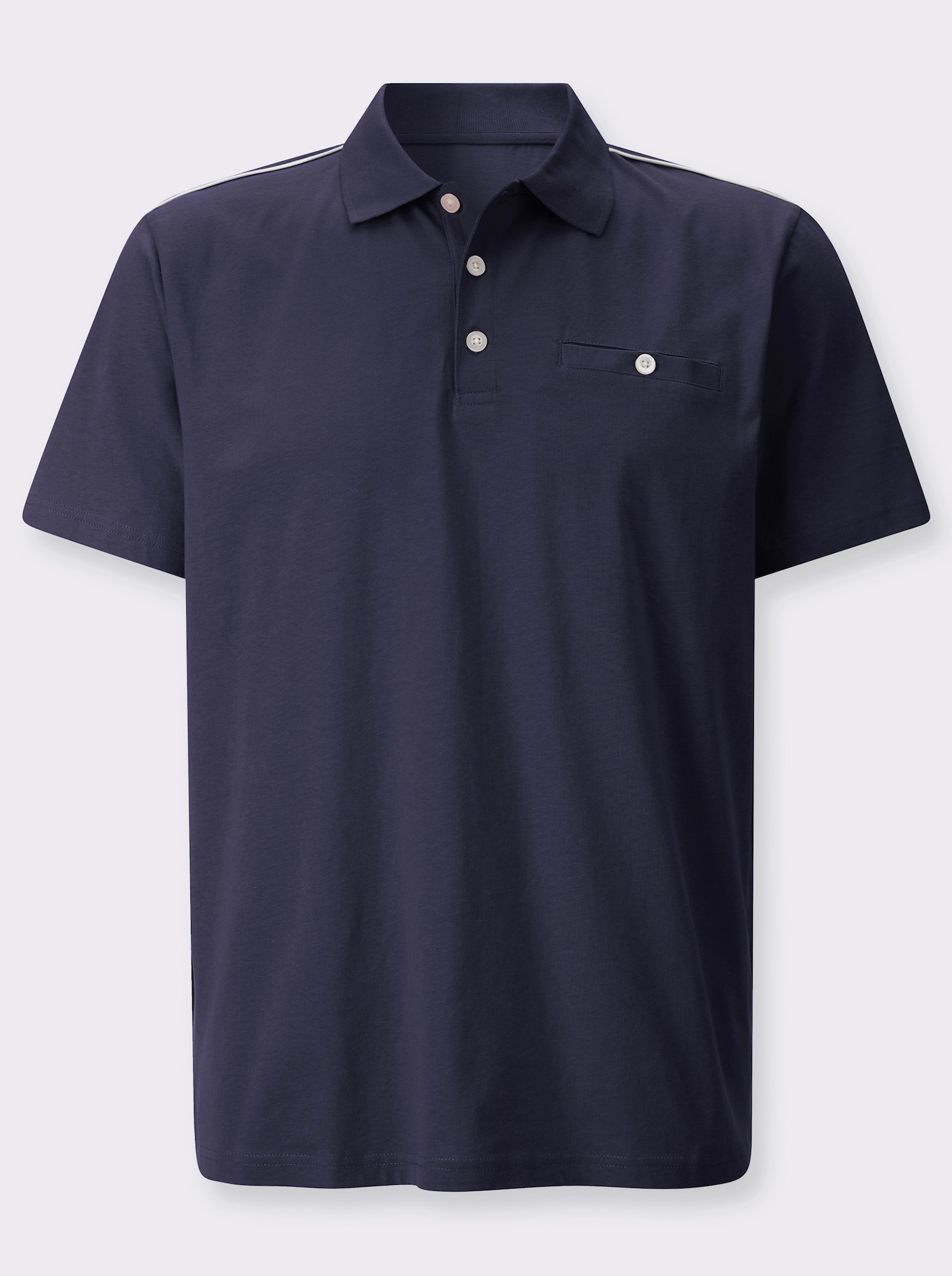 Poloshirt mit Knopfleiste - marine