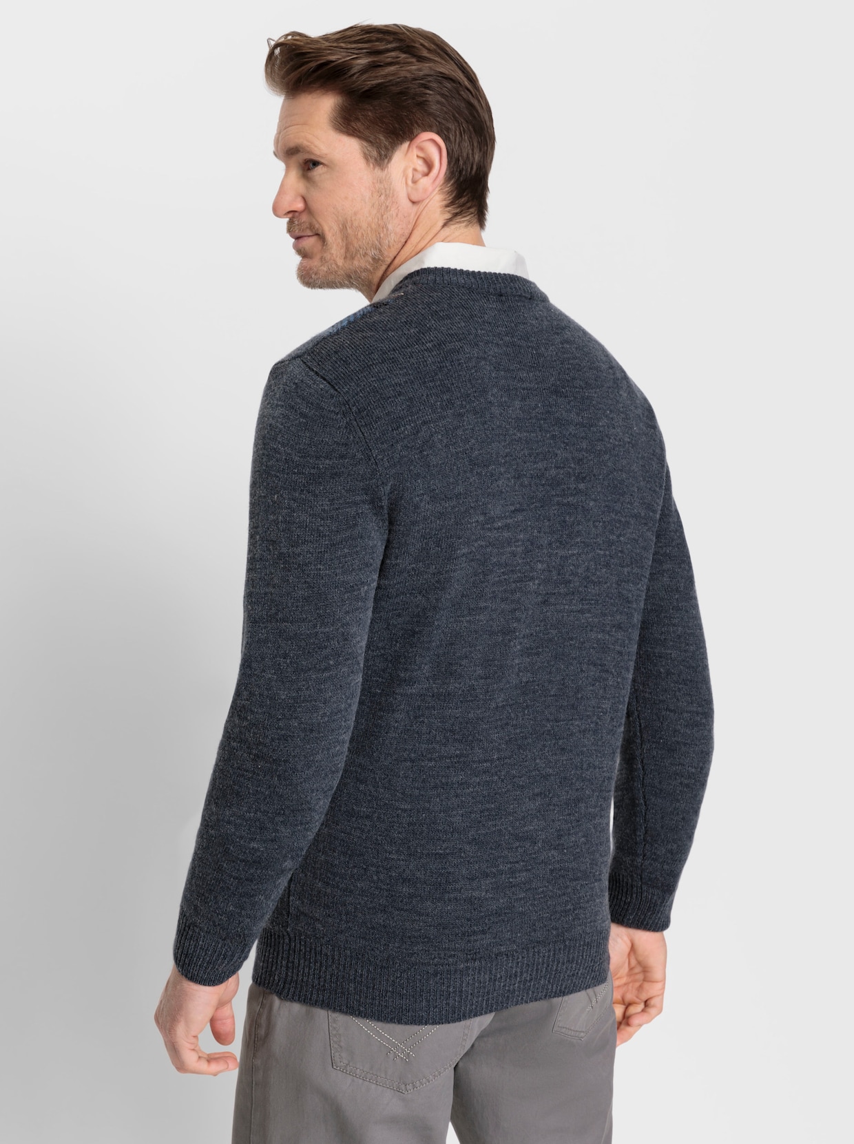 Marco Donati Pullover - marine gemêleerd