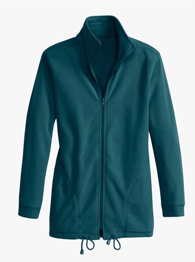Fleecejacke Kordeldurchzug am Saum - petrol