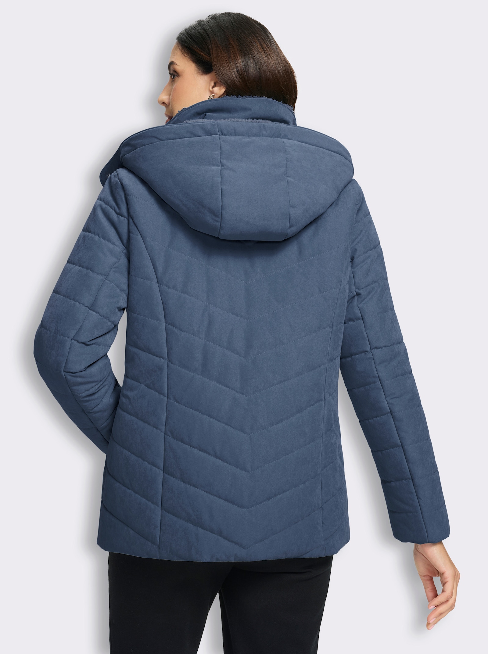  Steppjacke mit Teddyfleece-Futter - rauchblau