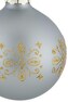 Thüringer Glasdesign Weihnachtsbaumkugel - weiß-goldfarben-schwarz-graublau
