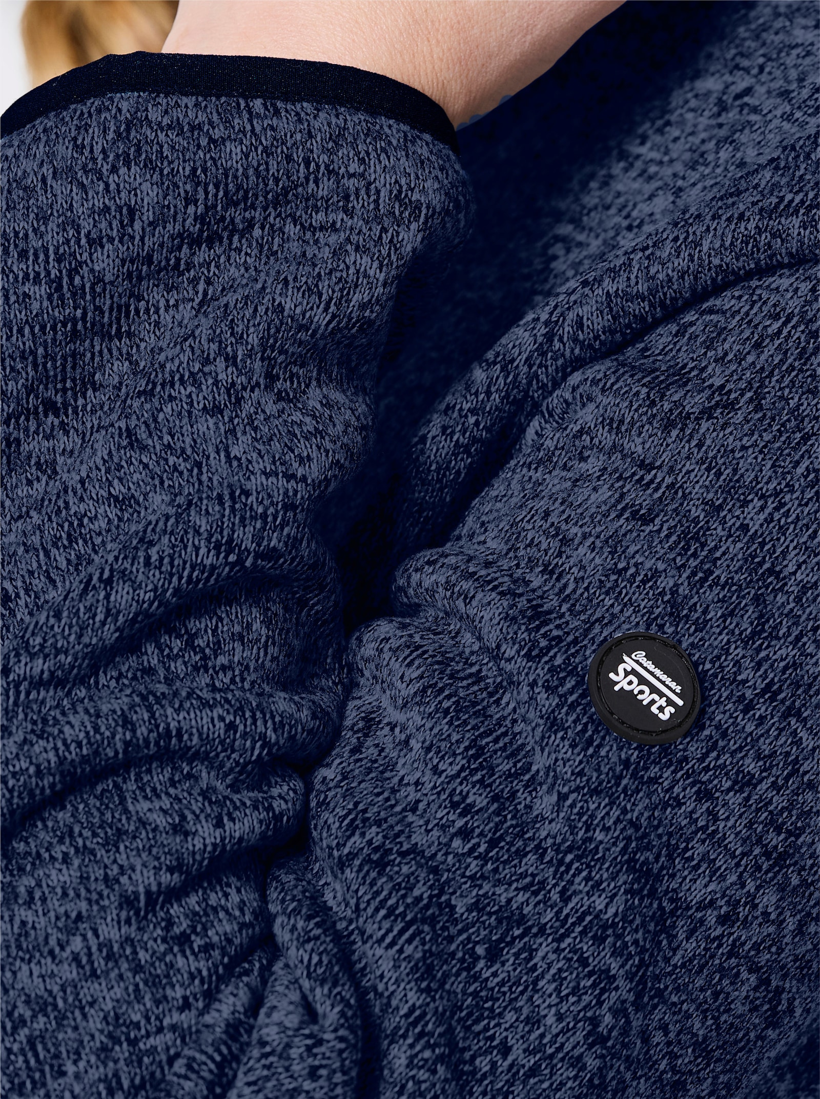 Catamaran Sports Strickfleecejacke mit Kapuze - marine-meliert