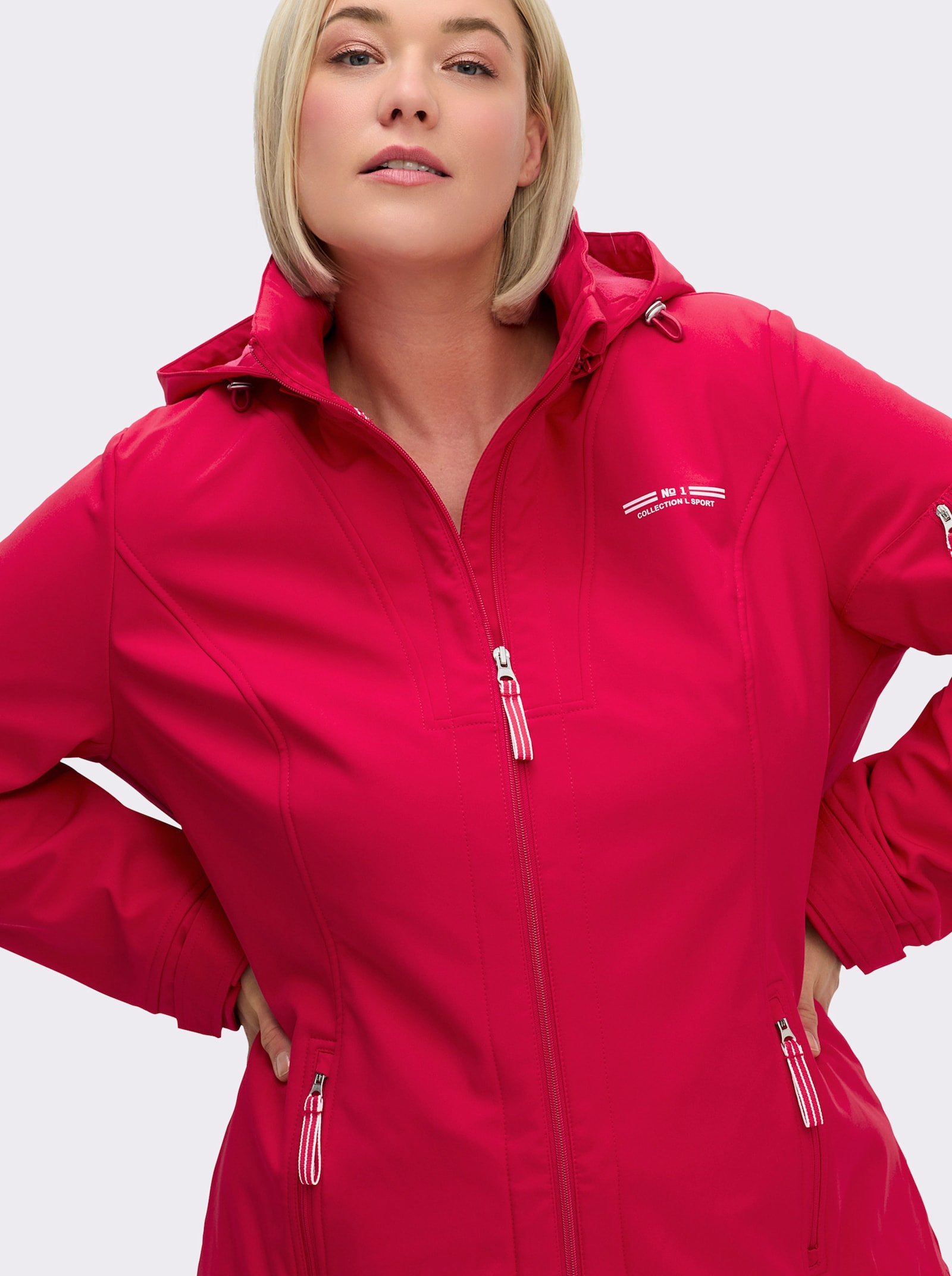 Softshelljacke mit Fleece-Futter - rot