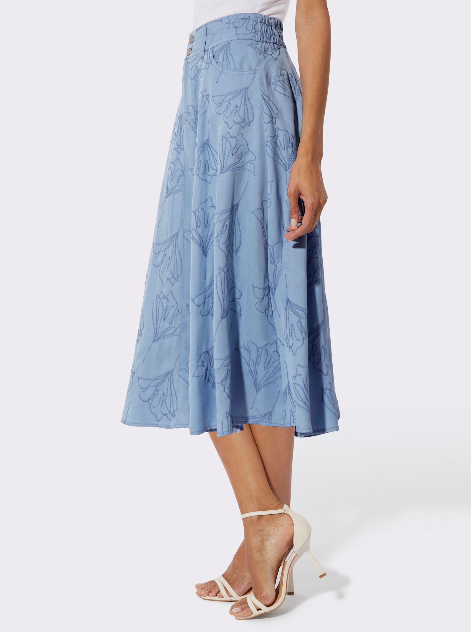 Banenrok van lyocell (TENCEL) - bleu