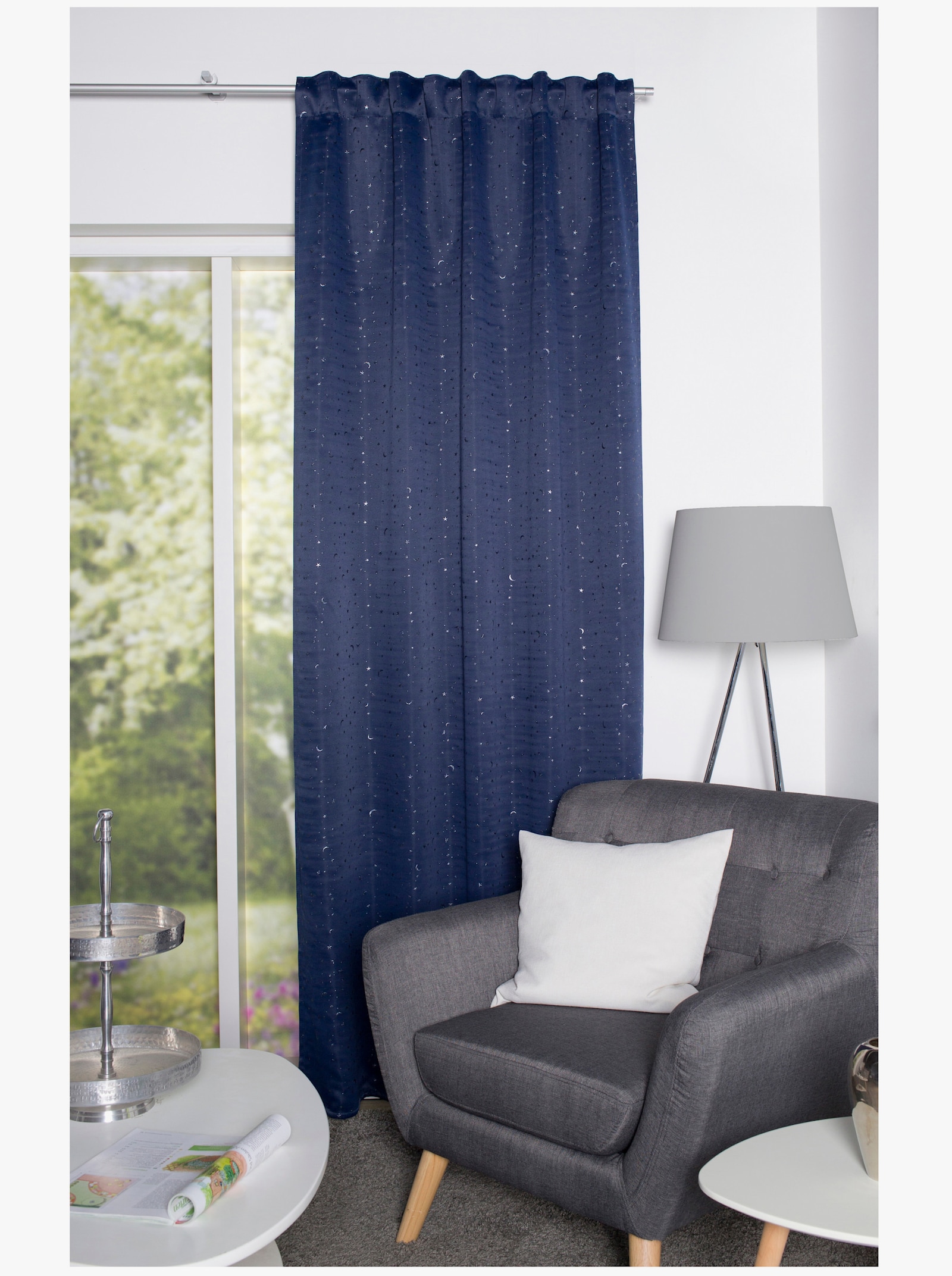 heine home Dekoschal - dunkelblau