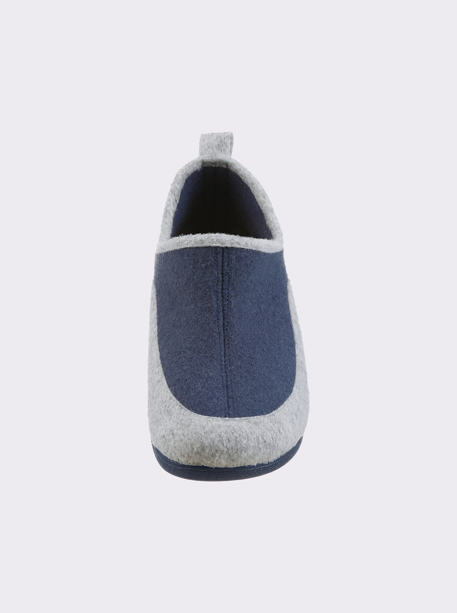 Waldläufer Hausschuh mit weitem Einstieg - marine