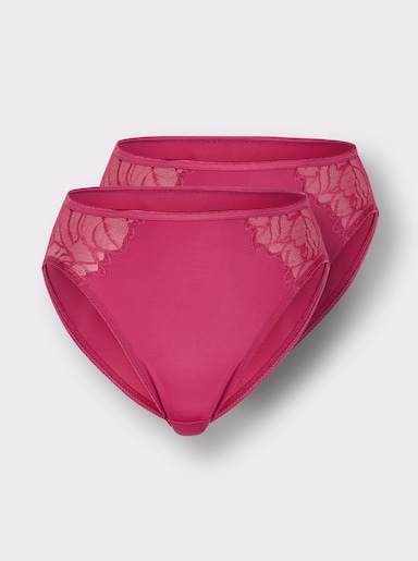 wäschepur Jazzpants mit transparenter Spitze - magenta