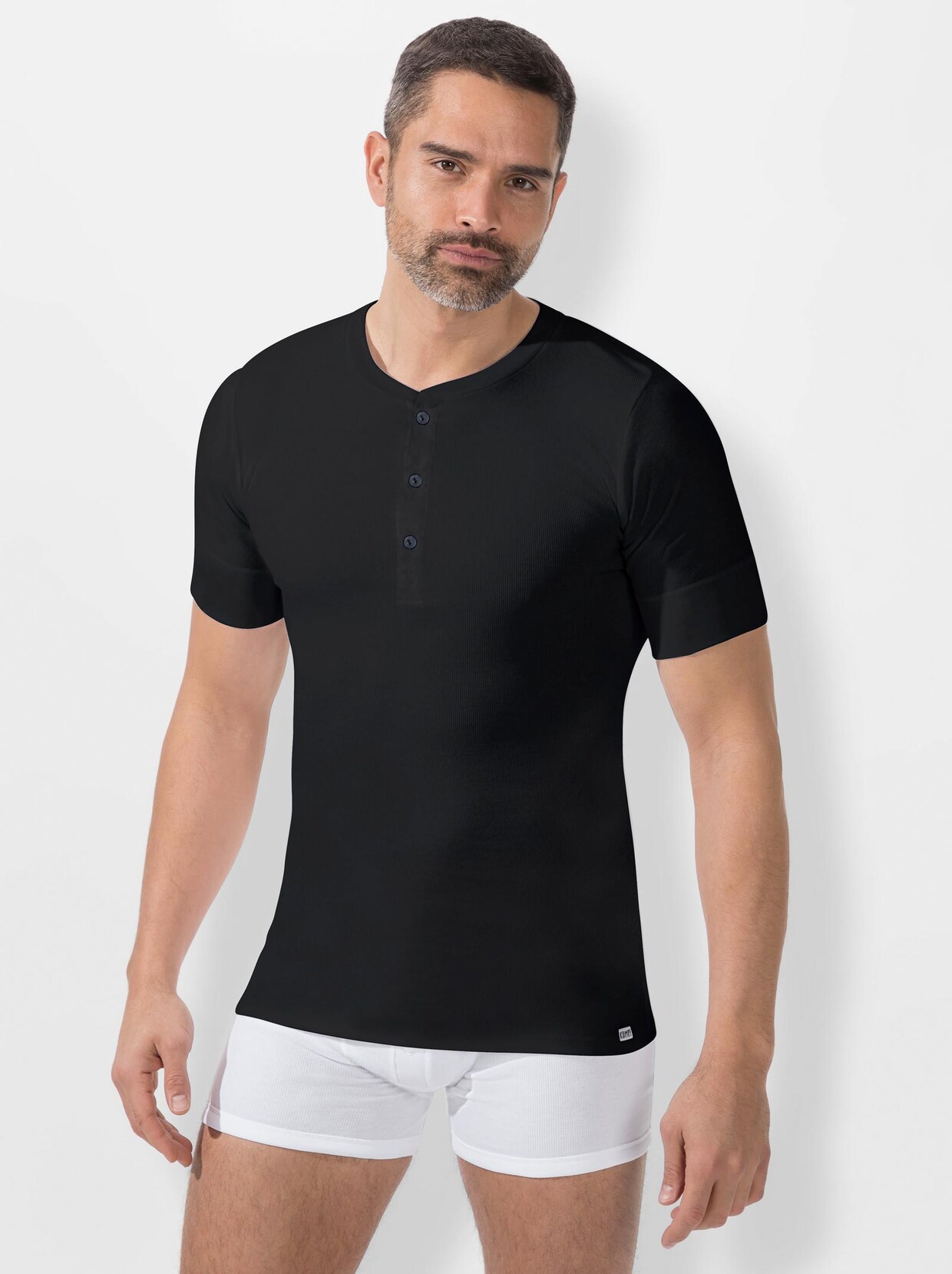 Kumpf Shirt - schwarz
