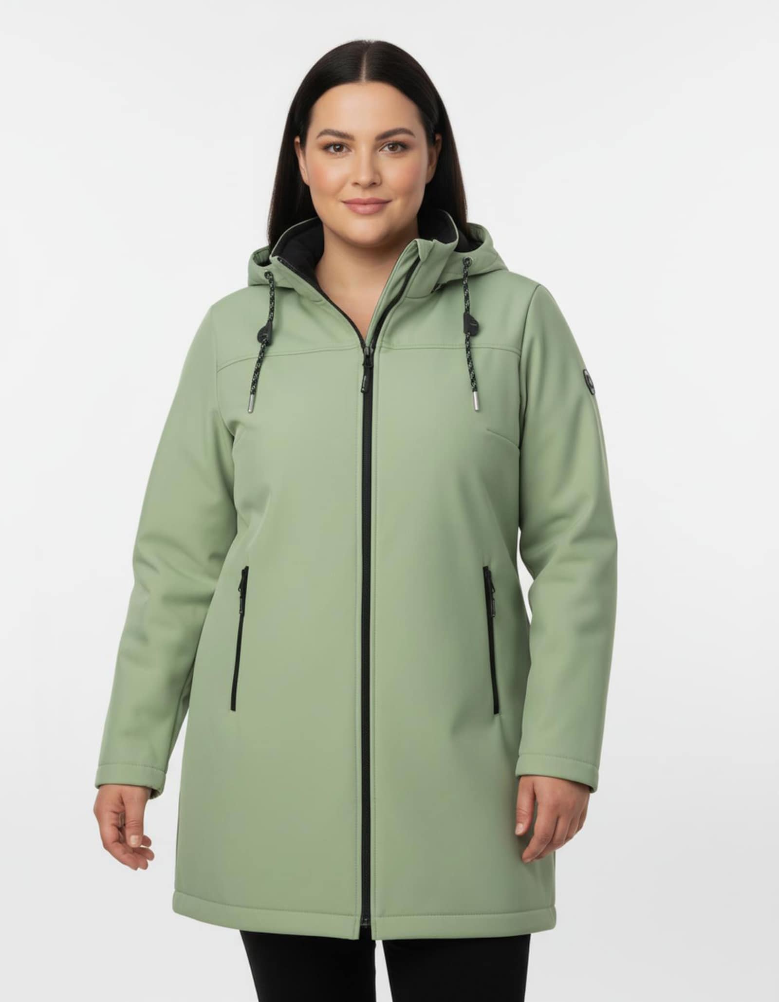 Softshelljacke mit reflektierenden Streifen - eucalyptus