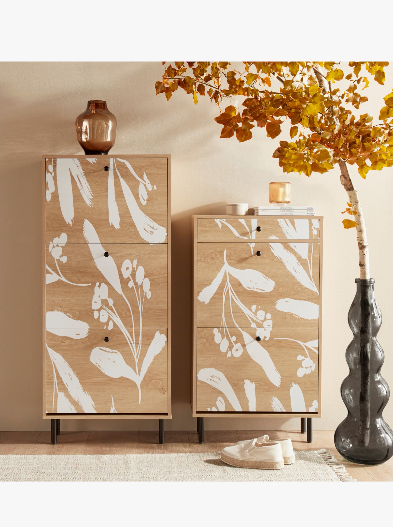 heine home Schuhschrank - natur-weiß