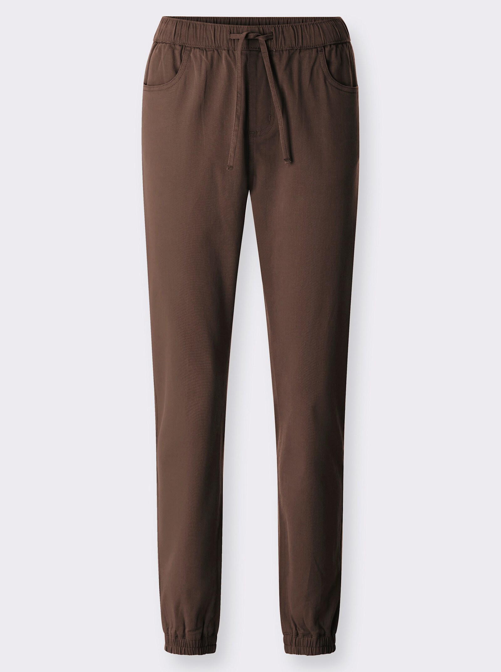 Schlupfhose in Twill-Qualität - schoko