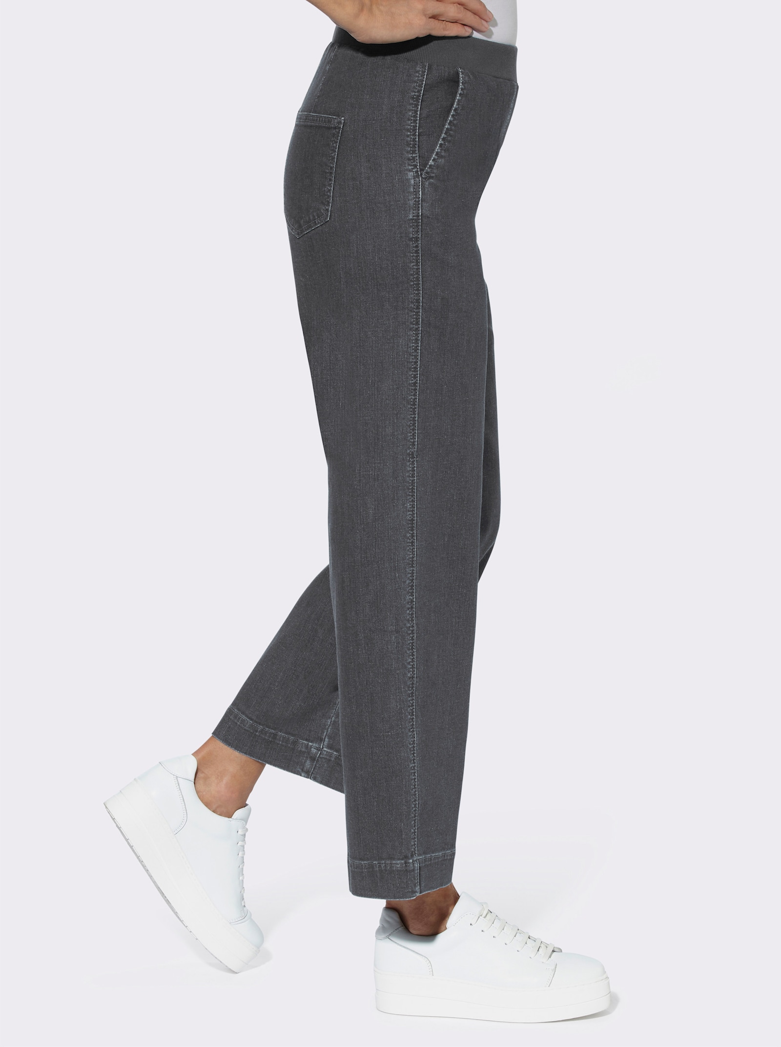 Culotte in comfortmodel - grey-denim