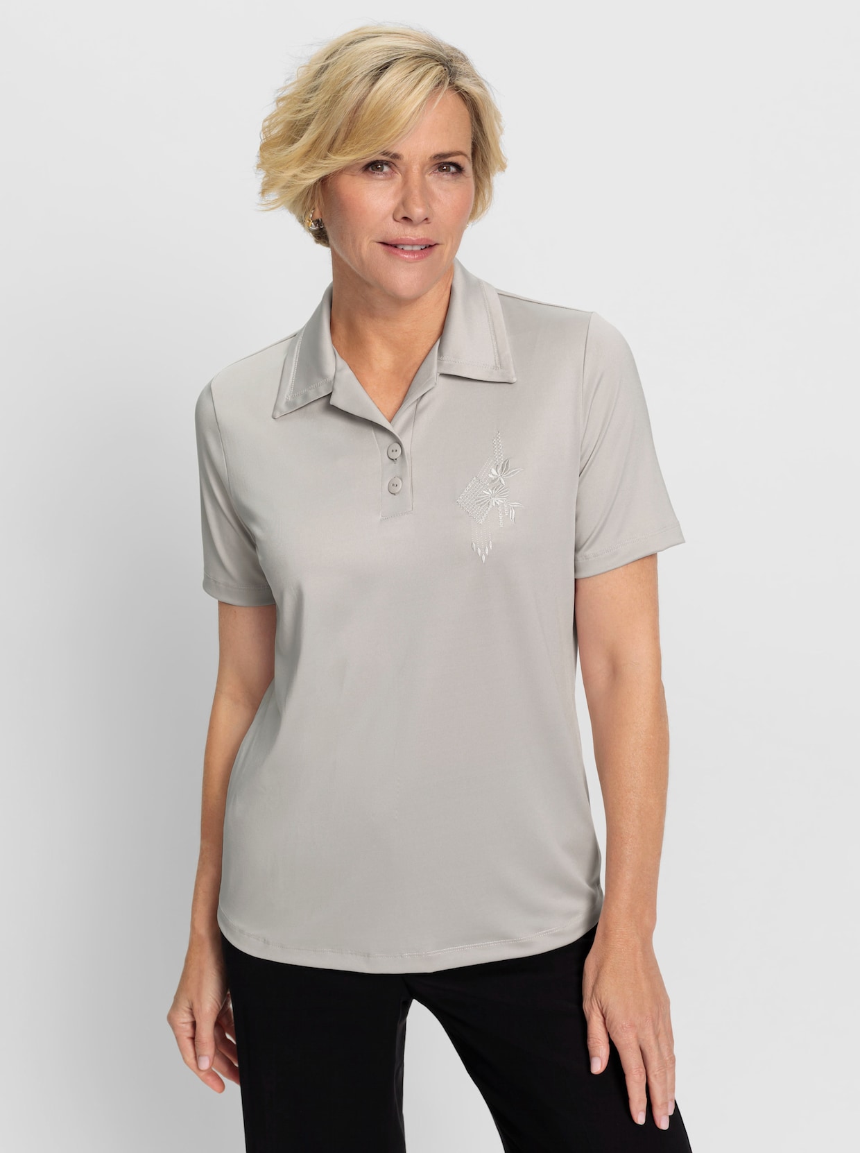 Poloshirt - lichtgrijs