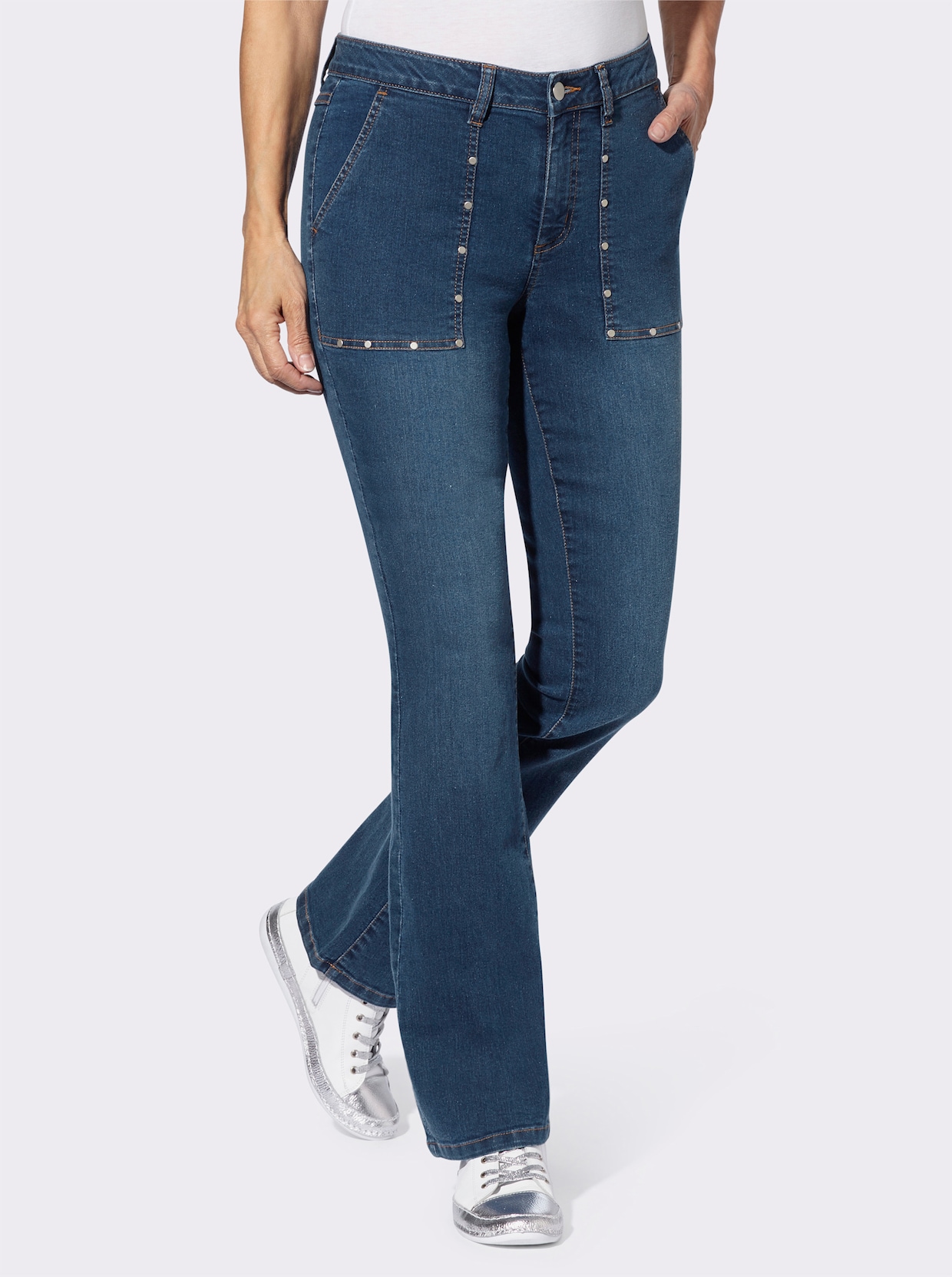 Vidtjeans - blue-stone-washed