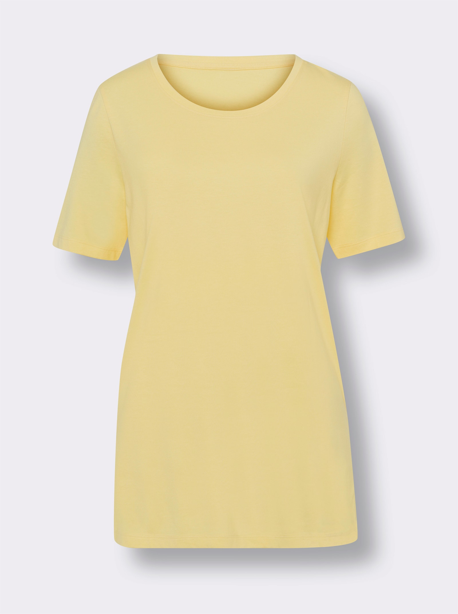 Longshirt im Baumwoll-Modal-Mix - zitrone