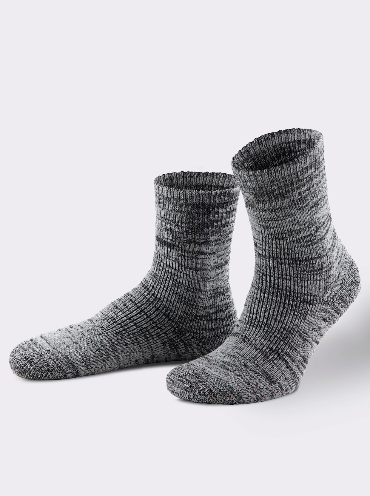 wäschepur Socken - grau-schwarz-meliert