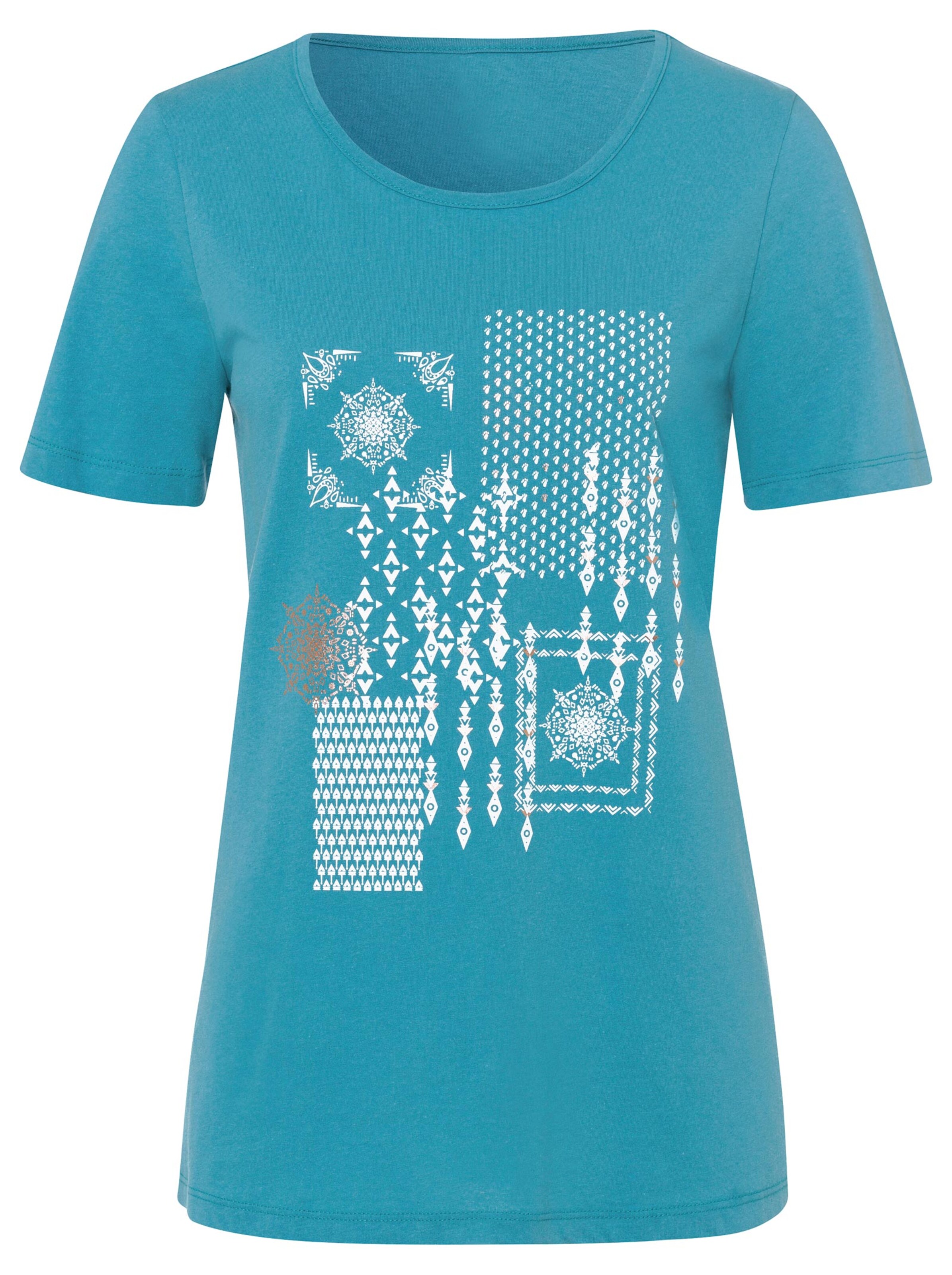 Shirt - petrol-gemustert