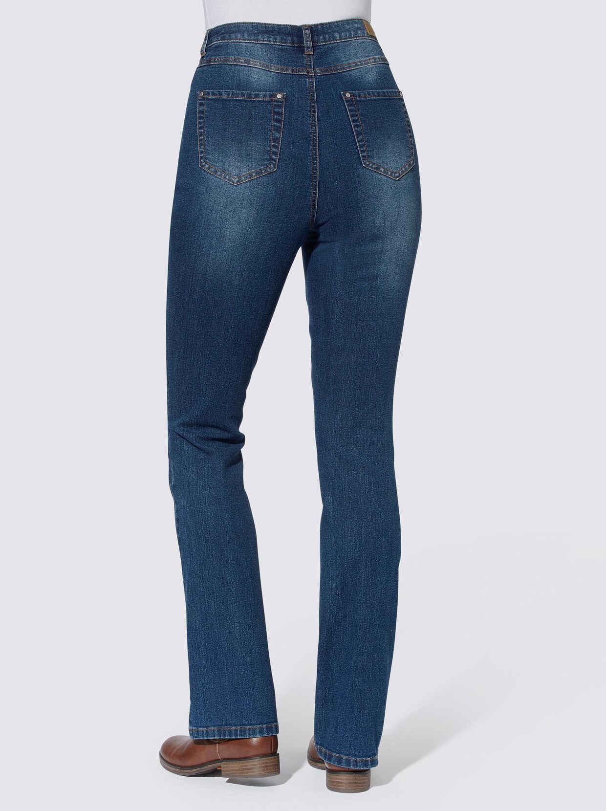 Bootcut-Jeans - blue-stone-washed