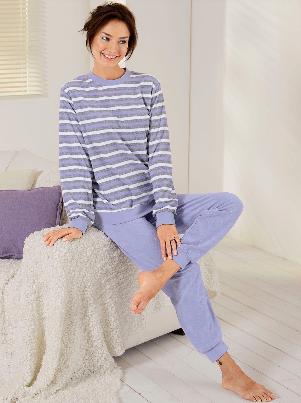 Pyjama - lila gestreept