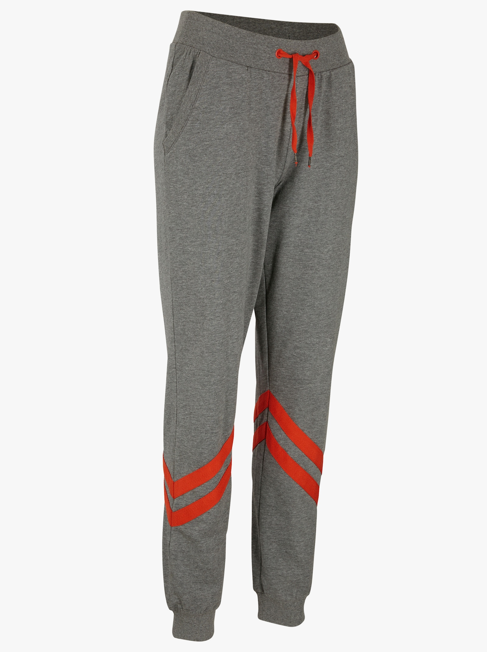 Catamaran Sports Vrijetijdsbroek met contraststreep - grijs gemêleerd