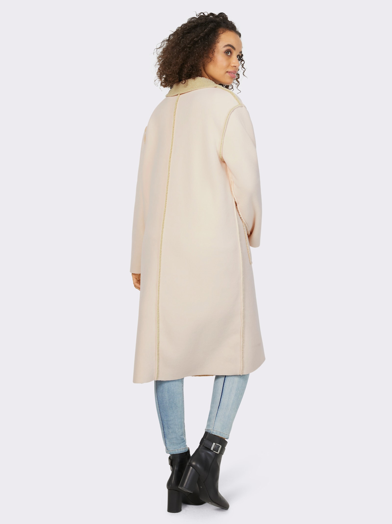 heine Wintermantel mit 2 verschiedenen Seiten - sand