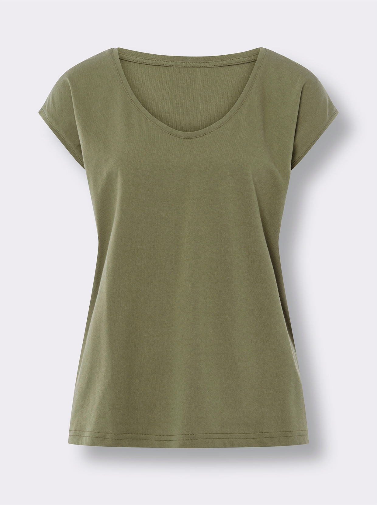 heine Shirt met korte mouwen - olijf