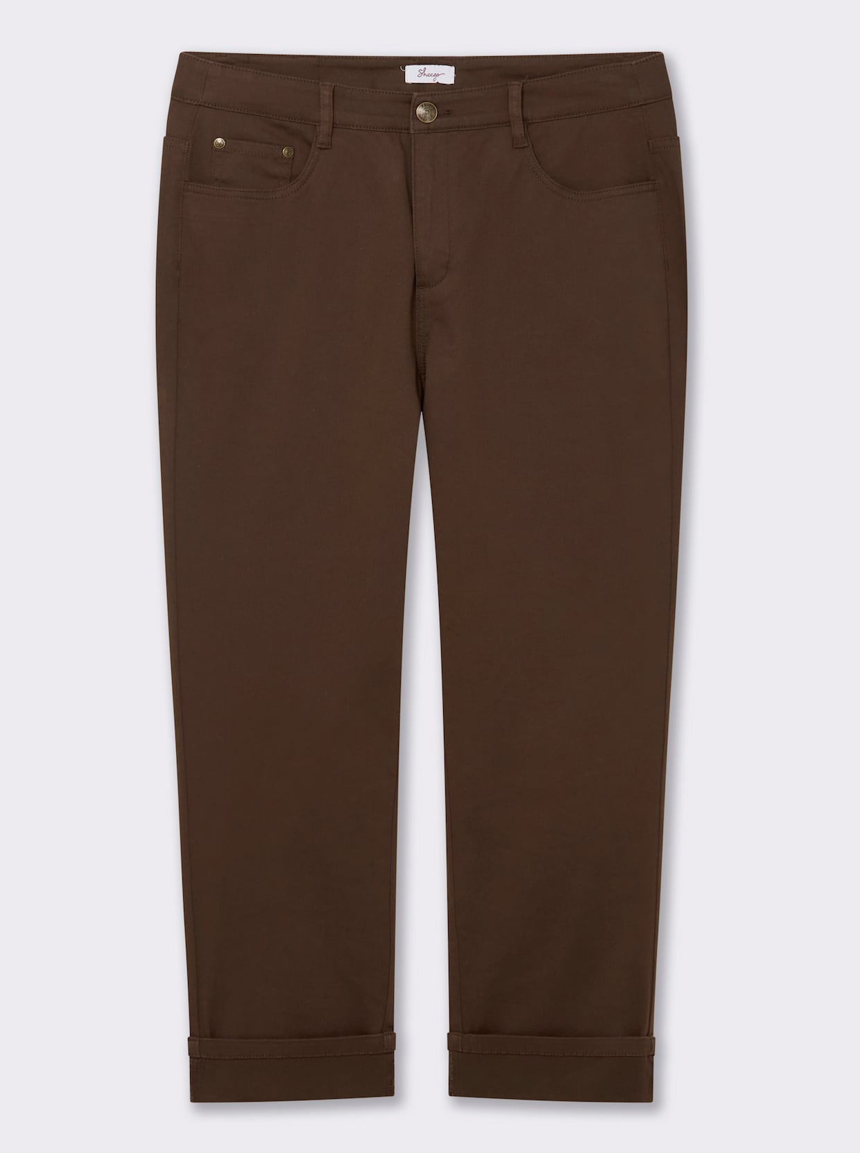 sheego High-waist-Jeans - schoko