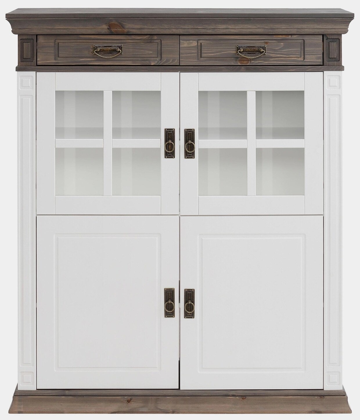 Home affaire Highboard - weiß/wengefarben