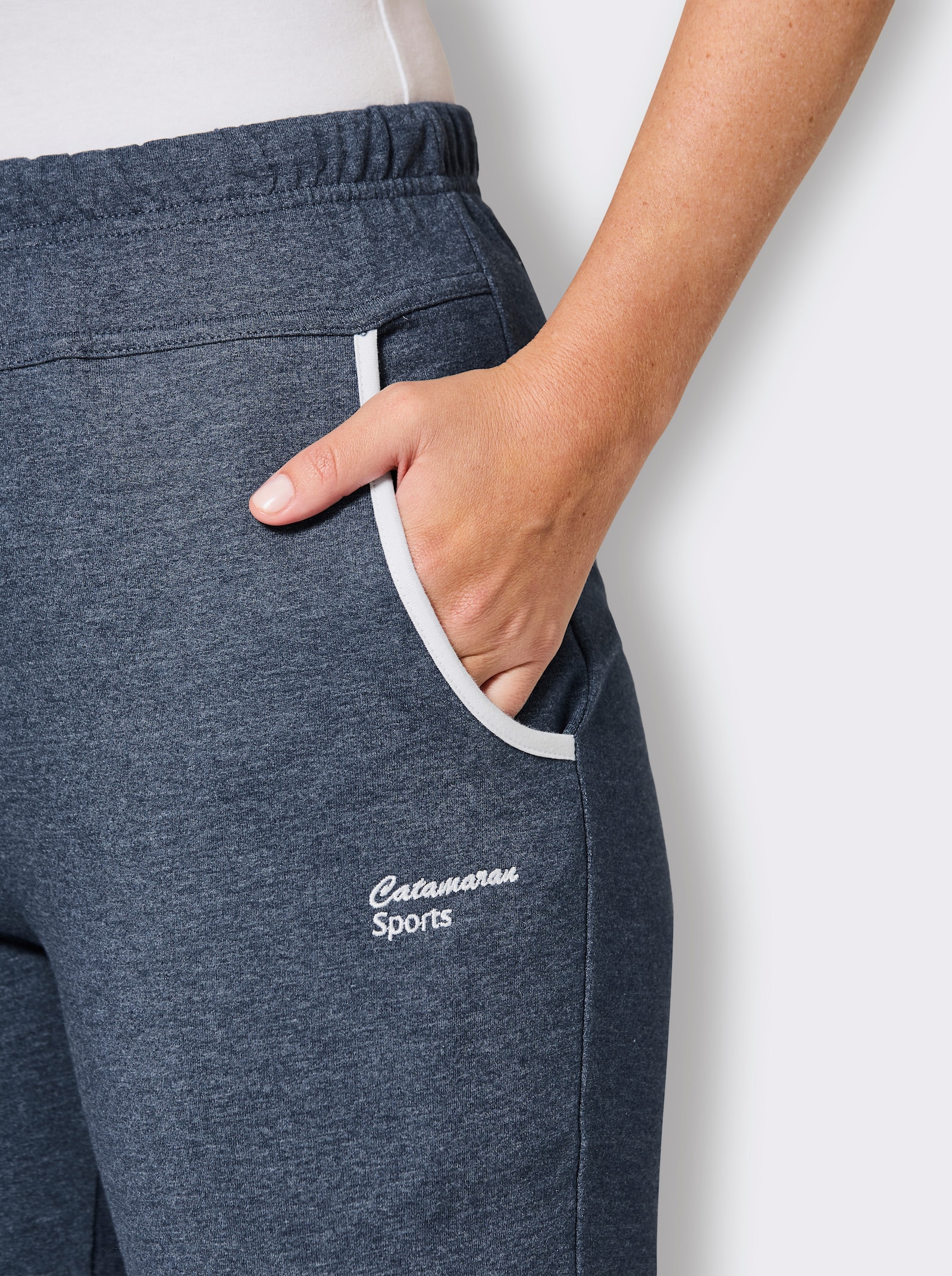 Catamaran Sports Freizeithose mit Reißverschluss am Saum - dunkelblau-meliert