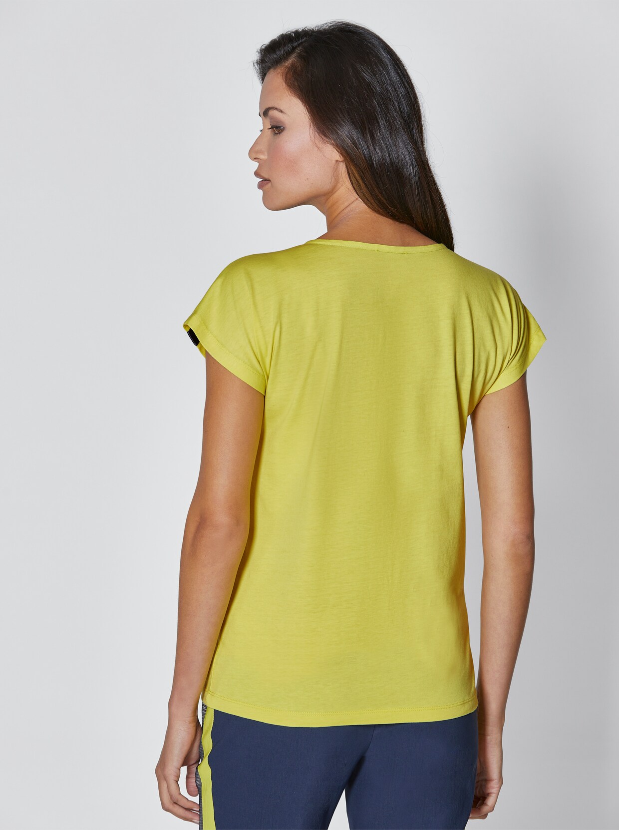 Creation L Premium Shirt van lyocell en katoen - limoen