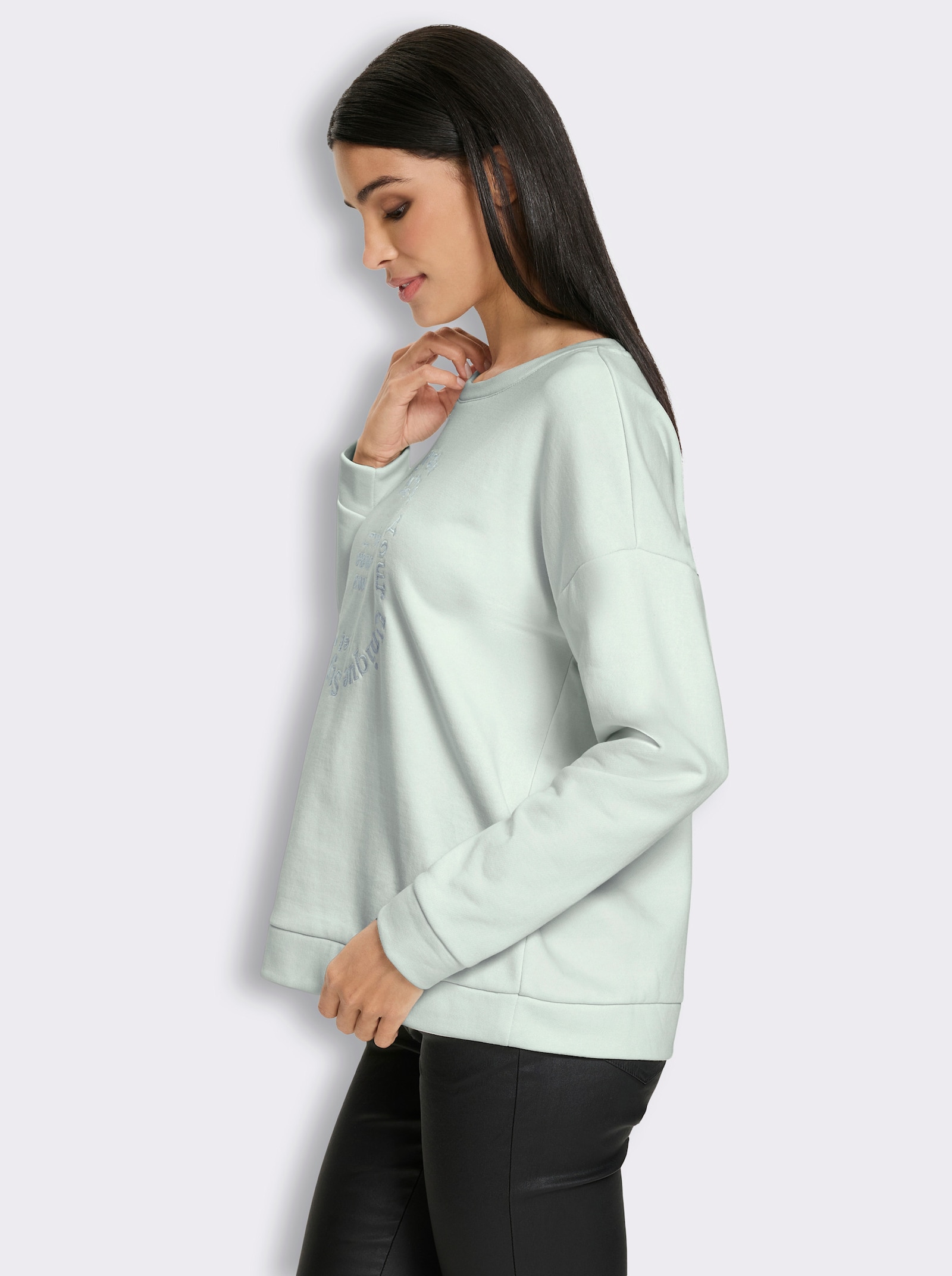 heine Sweatshirt mit Stickerei - zartmint