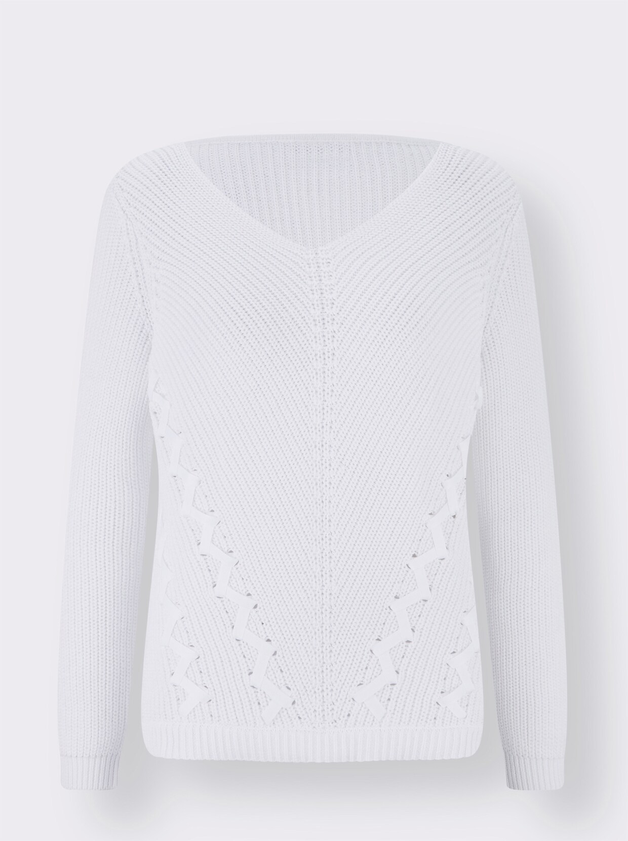 Langarm-Pullover - ecru