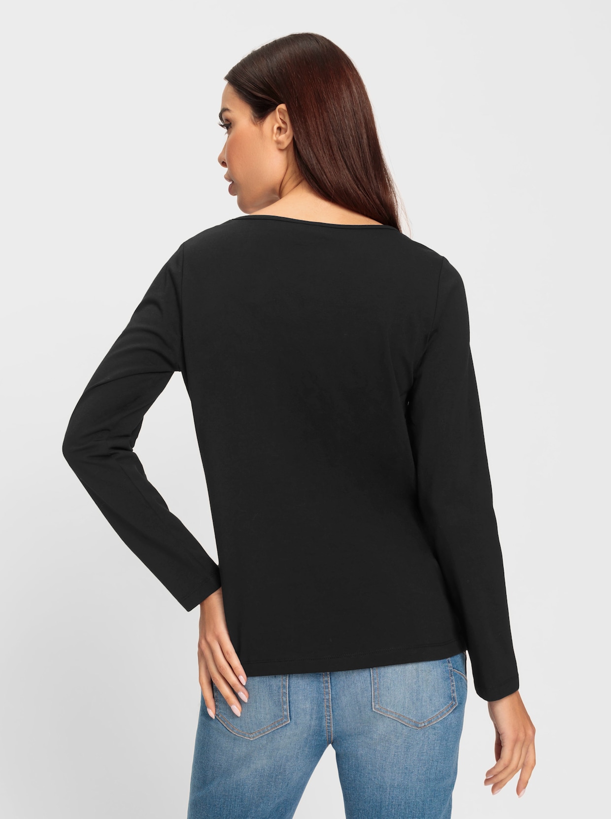 heine Shirt met lange mouwen - zwart