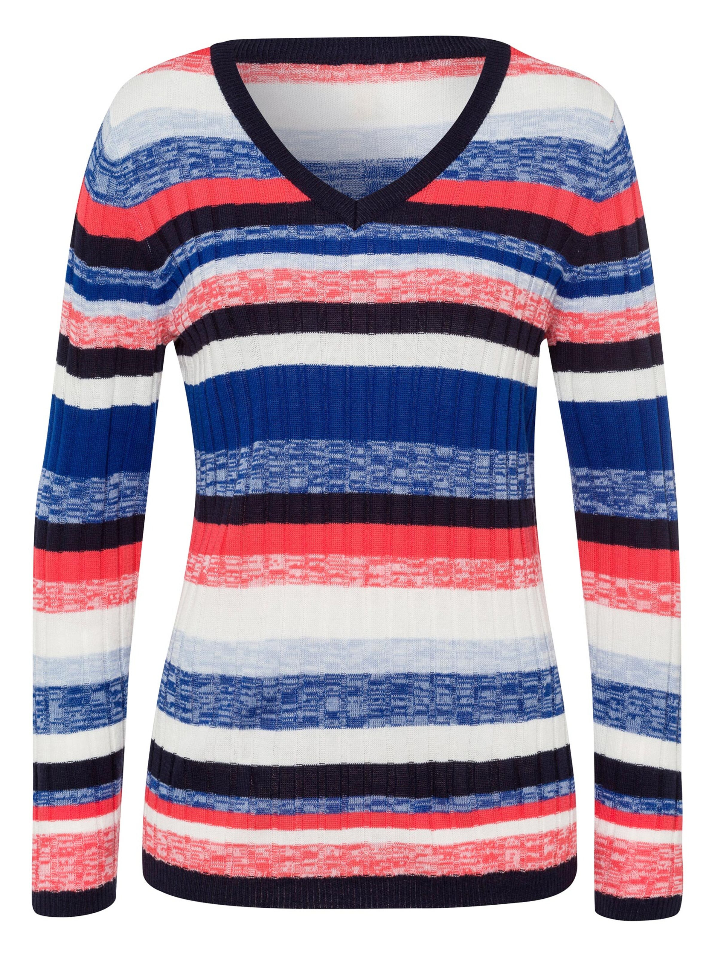 Pullover - marine-geringelt