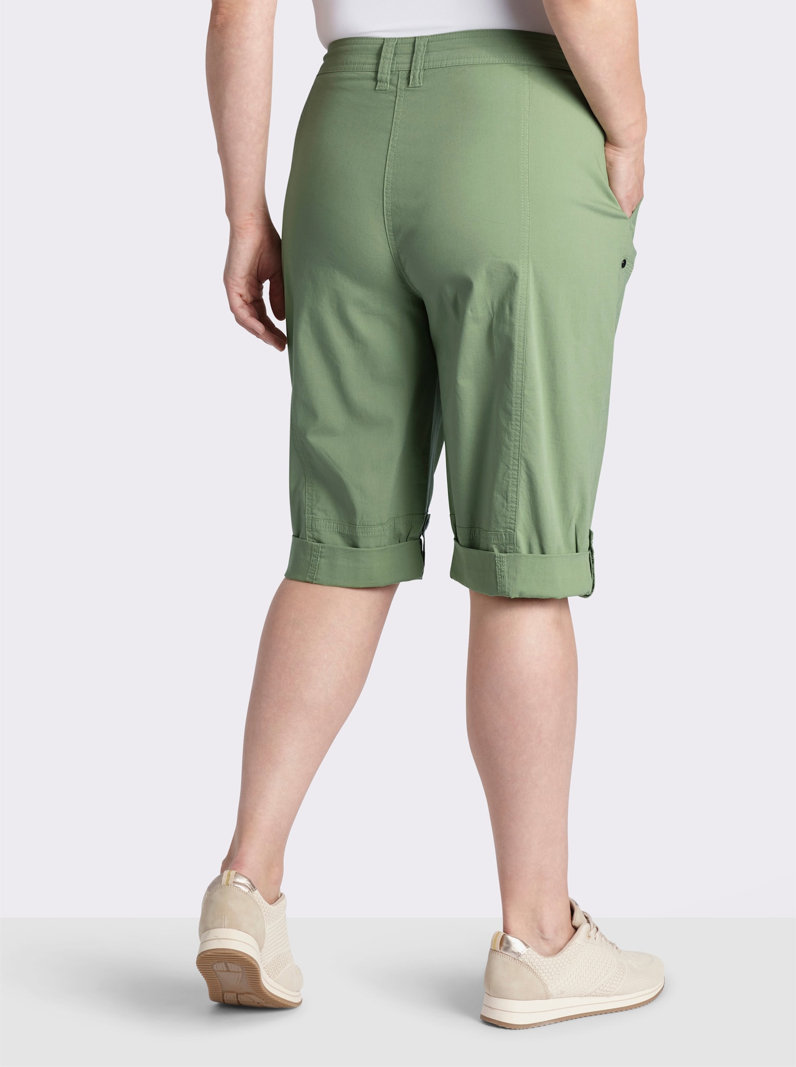 sheego 3/4-Hose mit Krempelfunktion - eucalyptus