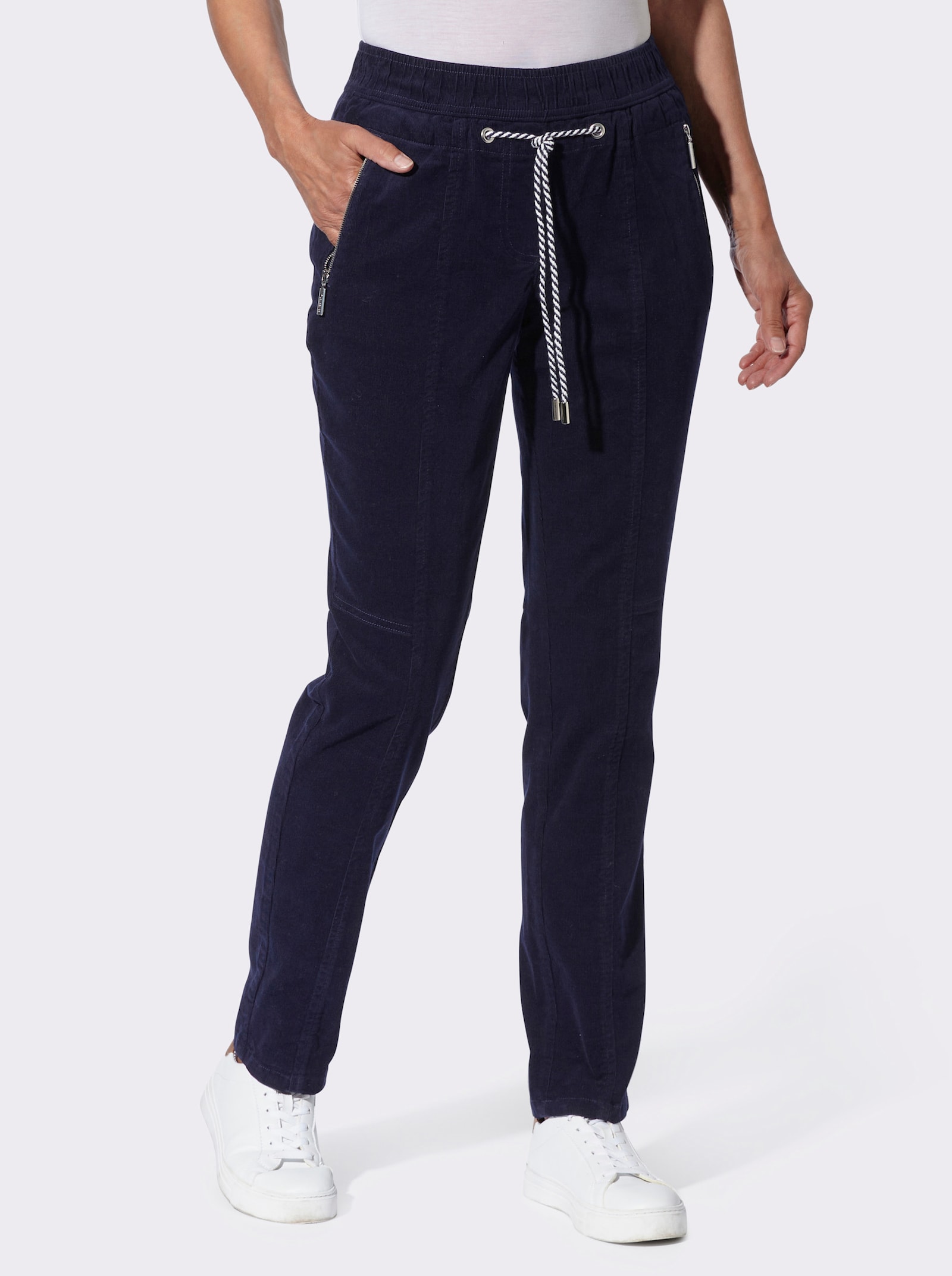 Cordhose zum Reinschlüpfen - marine