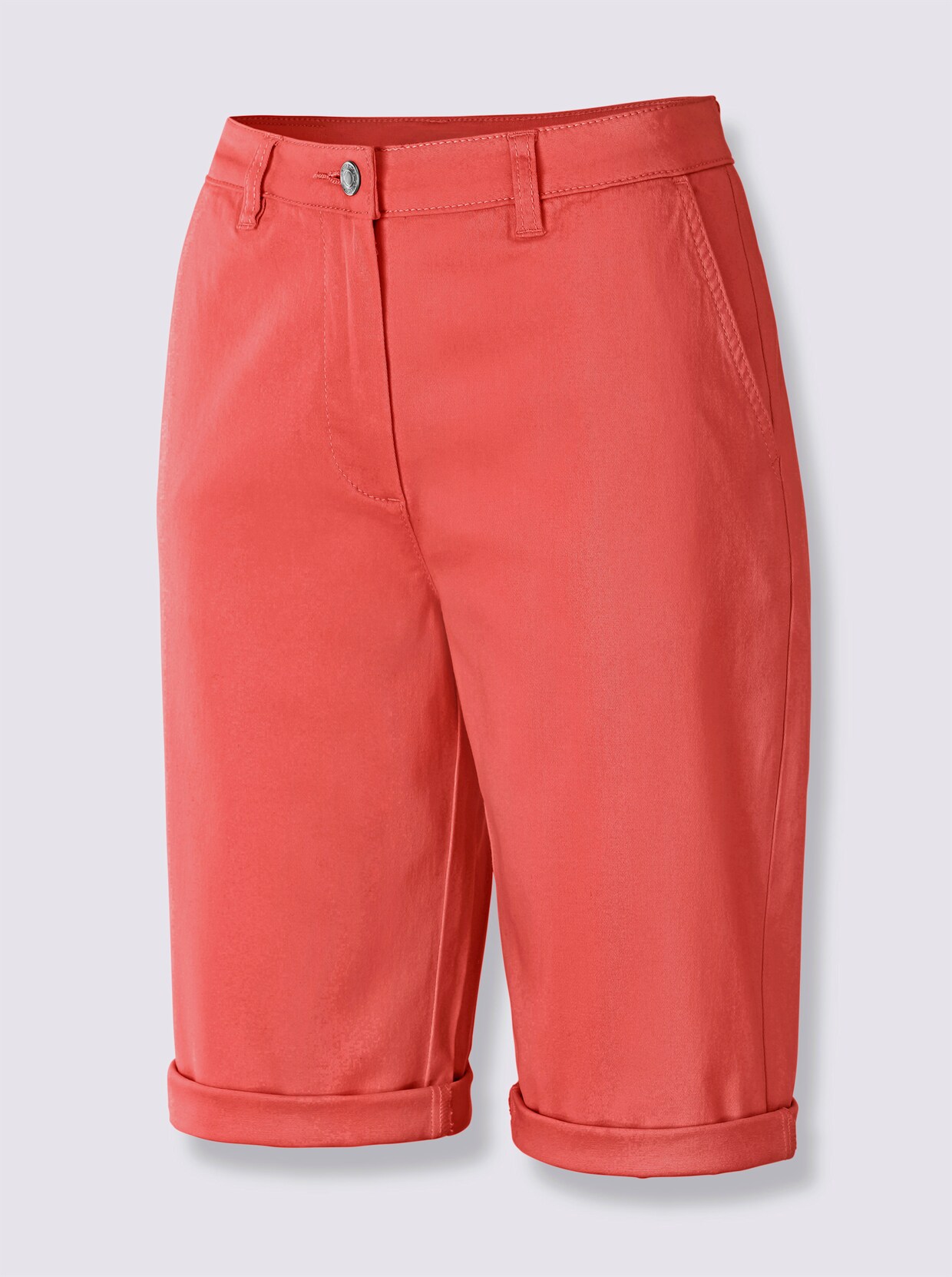 Bermuda-Jeans - koralle
