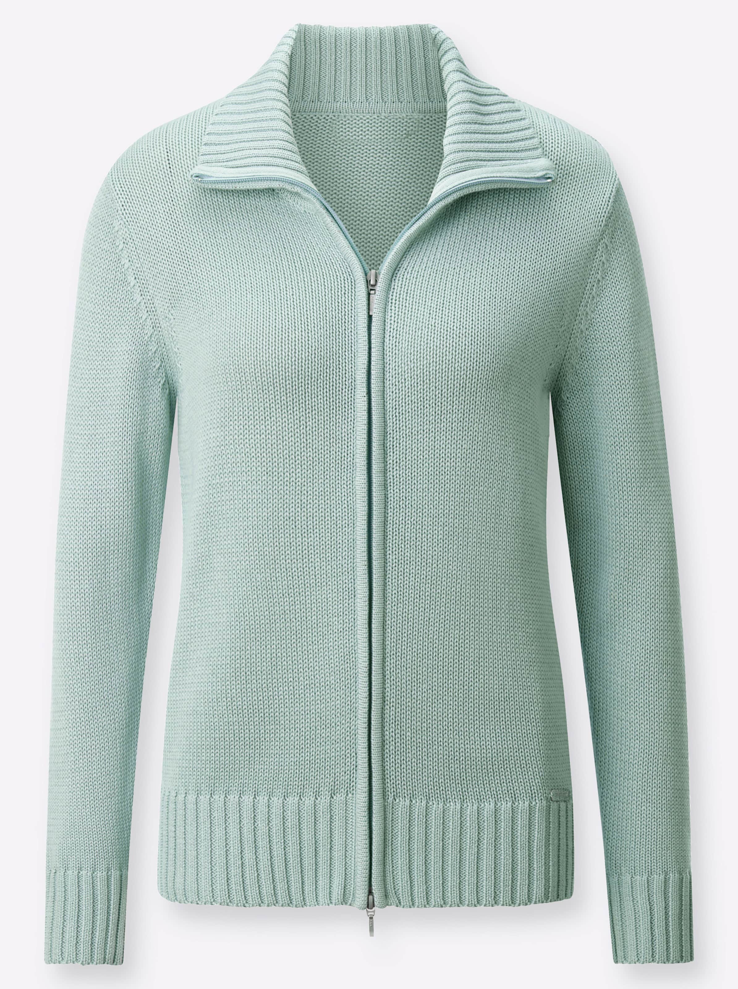 Sheego Damen Kalkmint Strickjacke - Bild 2
