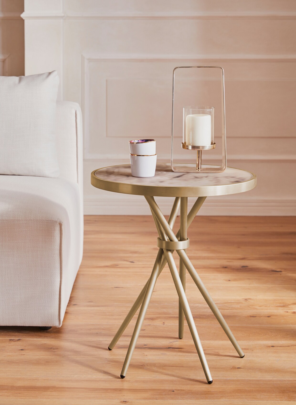 Guido Maria Kretschmer Home&Living Beistelltisch - braun/gold