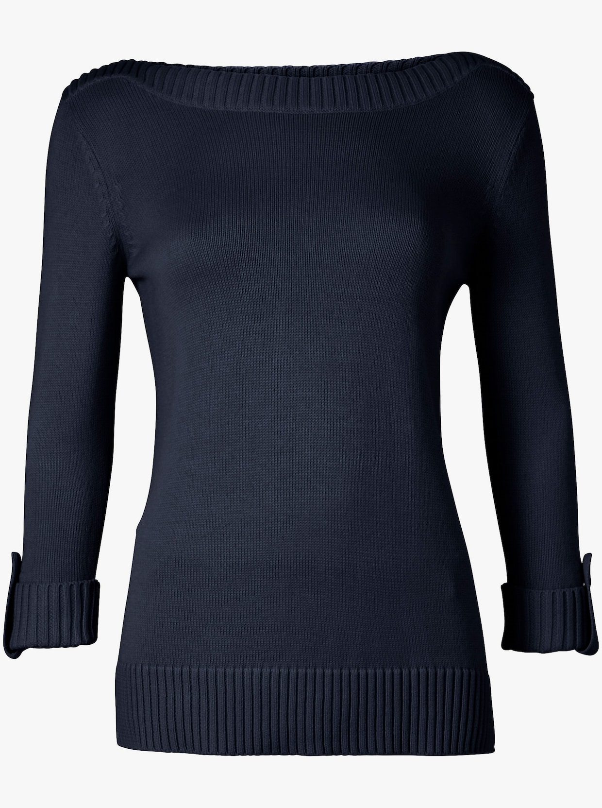 Pullover met 3/4-mouwen - marine