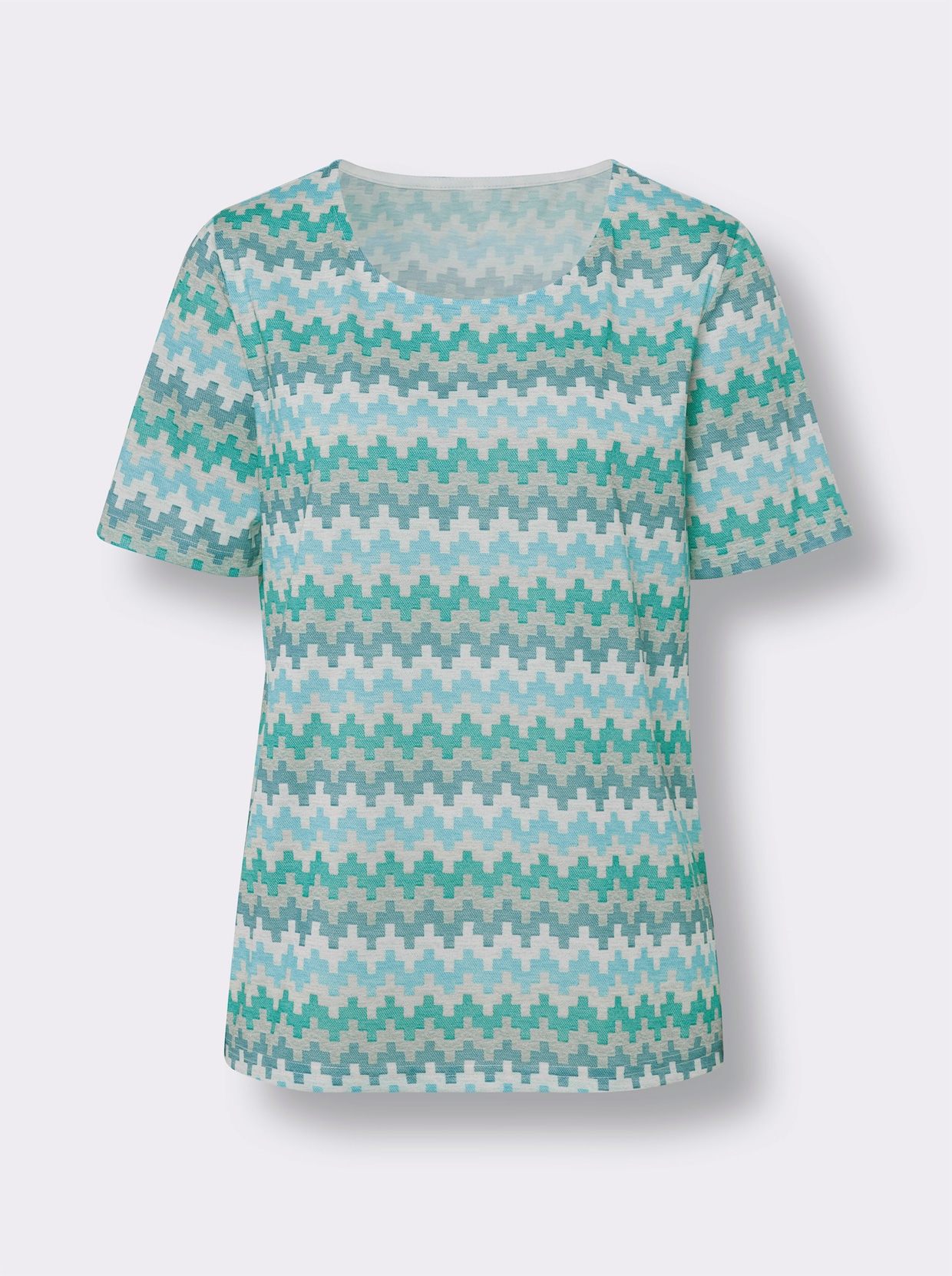 Shirt met korte mouwen - aquamarine/smaragdgroen bedrukt