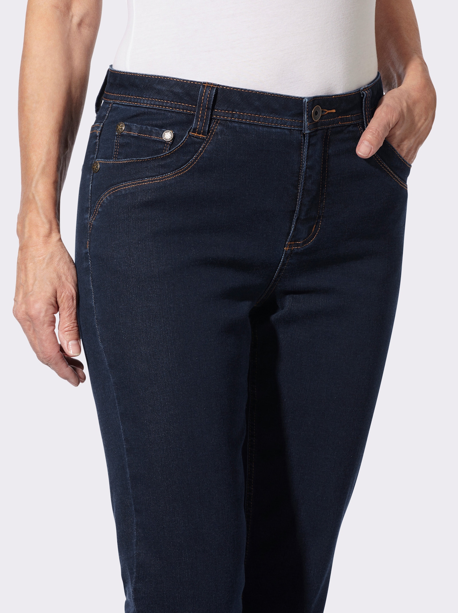 5-Pocket-Jeans in gerade Schnittführung - dark blue